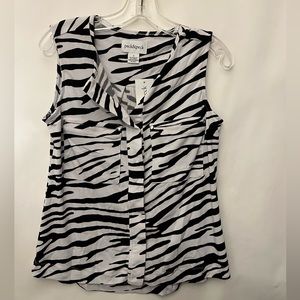 New Peck&peck zebra print top size small